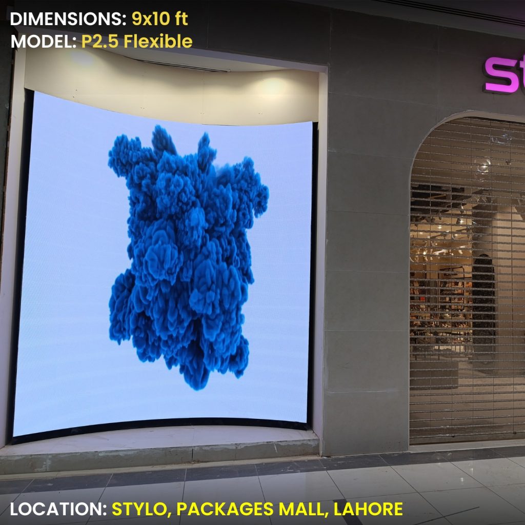 indoor smd screen installed at stylo pakistan
